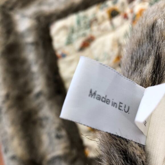 Pierre Frey Paris FAUX FUR Cotton Acetate 52x53.5 Gray MINT HRJ - Picture 7 of 8